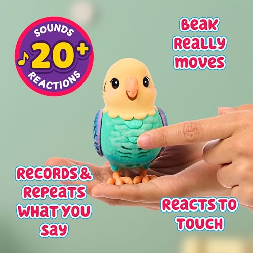 Little Live Pets My Really Real Talking Bird Toy & Cage - Indie, Interactive Voice Repeating, 20+ Sounds & Reactions, Bird Toys for Kids 5-7 | Interactive voice repeating toy, 20+ sounds & reactions, talking bird toys for kids 5-7 - style: Bird & Cage Ind
