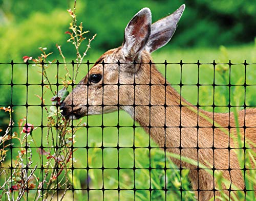 Tenax Deer Netting - Heavy Duty, 7ft Netting for Gardens - 7 Ft x 100 Ft - Black Polypropylene - size: 7 Feet by 100 Feet