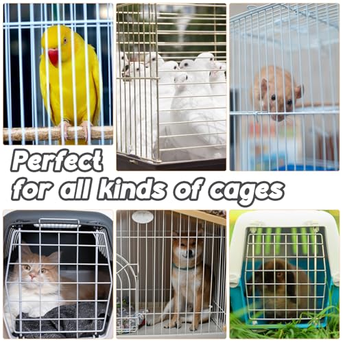 6PCS Bird Cage Cleaning Brush Kit Stainless Bird Cage Cleaner Tools Set Accessories for Small Medium,Large,Tall,Stainless Steel,Parakeet,Budgie,African Grey Parrot,Cockatoo Birds Cages Accessories