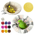 12pcs Bird Nest for Cage, Plush Hanging Bird Bed | Hand Woven Hemp Rope Nest, 9 Bird Toys Included, For Dove Parrot Canary Little Parrot, Warm Breeding Cabin Nest