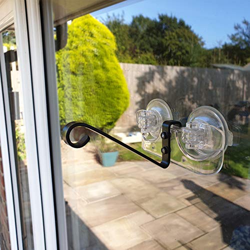 Roamwild Window Mounted Bird Feeder Bracket with Super Strong NEW Dual Suction Cups Outdoor