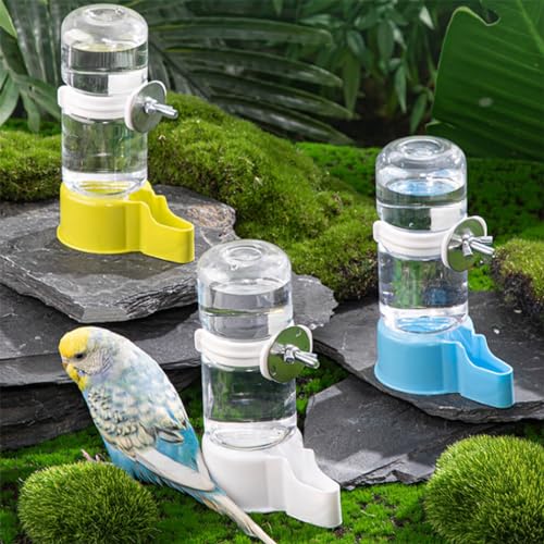 Pet Bird Automatic Water Feeder, 4.73 Fl Oz Parrot Water Dispenser, Bird Cage Suspended Automatic Water Dispenser for Parakeet Budgie Lovebirds Canary Cockatiel (Green) - color: Green