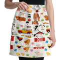 CUTHOLLOW Egg Collecting Apron for Adlut, Housewife, 18 Deep Pockets Hen Egg Gathering Holding Apron with Elastic Closures - style: Farm Animals