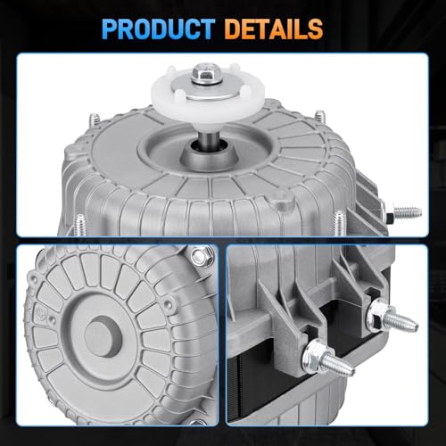 YZF10-20 Fan Motor AC 120V 10/55W 60HZ 1550rpm Shaded Pole Condenser Motor | Compatible with Atosa Avantco Refrigeration Equipment Freezer Radiator Evaporator, Small Ventilation Equipment