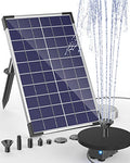Biling 6.5W Solar Water Pump 5 Spray Patterns for Bird Bath Small Pond | Solar Fountain with Longevity Solar Panel, Dry-Run Protection, 5ft Tubing for Outdoor Garden Pond, Pool - size: 6.5W
