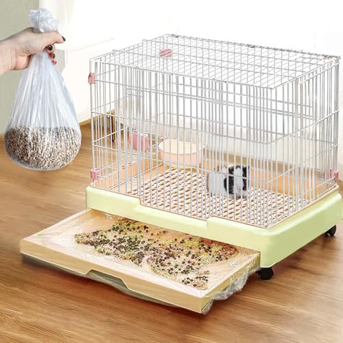 Disposable 50 pcs Small Animal Cage Liners | Rabbit Tray Film Liner Bunny Litter Pan Bags Guinea Pig Cage Toilet Plastic Film for Bird Hamster Chinchilla Hedgehog - size: X-Large - L+W ＜ 57''