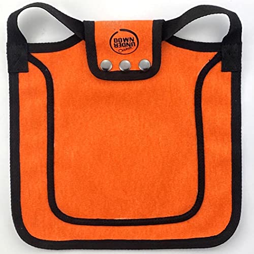 DOWN UNDER OUTDOORS Extra Large Big Chicken Saddle Hen Apron (Orange) | Adjustable Straps, Chicken Apron, Poultry Saver, Pet Supplies, Including Shoulder Cover, 14 oz Breathable Cotton Canvas - color: Orange