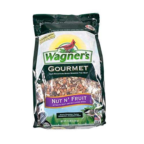 Wagner's 82072 Gourmet Nut & Fruit Wild Bird Food, 5 Pound (Pack of 1) - size: 80 Ounce (Pack of 1)
