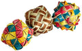 Planet Pleasures Woven Square Foot Toy (3 Pack), Small - size: Small