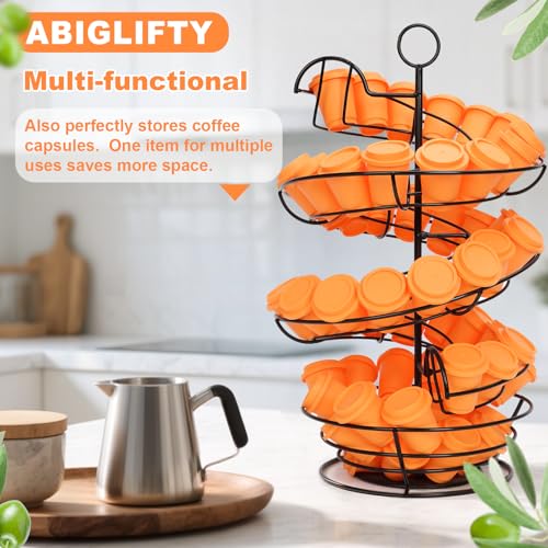 Abiglifty Spiral Metal Egg Holder Countertop, Fresh Egg Holder Countertop,Egg Storage for Countertop, Spiral Egg Storage Display Rack for Kitchen,Farmhouse