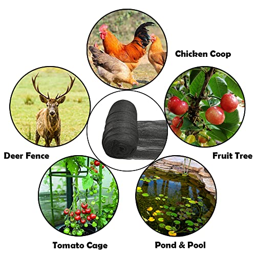 Bird Netting 7.5x65 Ft, 1/2In Mesh Garden Bird Netting, Fruit Tree Netting | Heavy Duty Woven Mesh Garden Netting, Pest Barrier for Plants & Blueberry, Animal Mesh Fence Against Birds, Deer, Poultry - size: 7.5x65ft-1/2in mesh