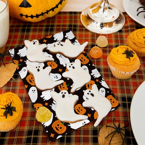 JarThenaAMCS 150Pcs Halloween Wax Paper Pumpkin Boo Ghost Deli Paper Black Sandwich Wrap Paper Tissue Waterproof Oil-Proof Picnic Liners for Party Kitchen Supplies, 9.8 x 8.3 Inch - color: Halloween Pumpkin Ghost