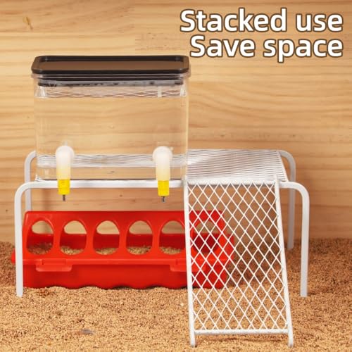 Small Poultry Feeder Porous Anti Grab Anti Spill Design for Chicken and Quail Coops, Backyards and Farm Use, 12 Holes - color: 12 holes