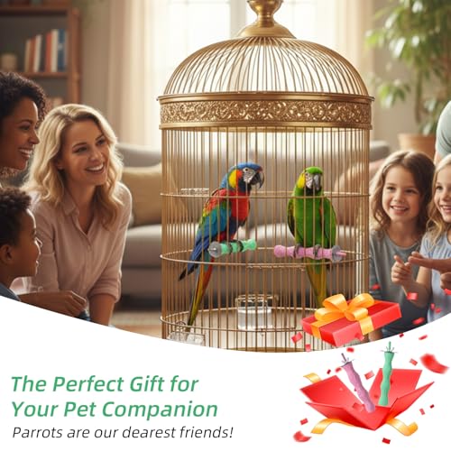 2pcs Bird Beak Grinding Stone Anti-Slip Parrot Stand Parakeet Nail Trimming Stick Platform Foot Claws Trimmer Chewing Toys Beak Grinder Stone Perches for Parrot Budgie Cockatiel Cage Accessories