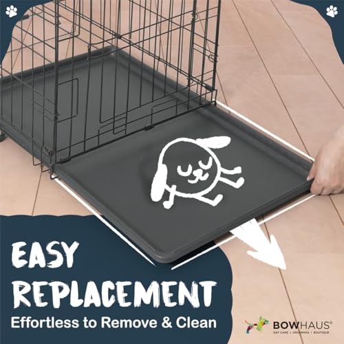 CAPHAUS 28.9" Replacement Tray for 30” Dog Crate, Durable, Multi-Purpose Plastic Bottom Pan for Pet Kennels, Easy to Clean & Install - color: Tray Only, size: 28.9"L x 18.1"W x 1.0"H