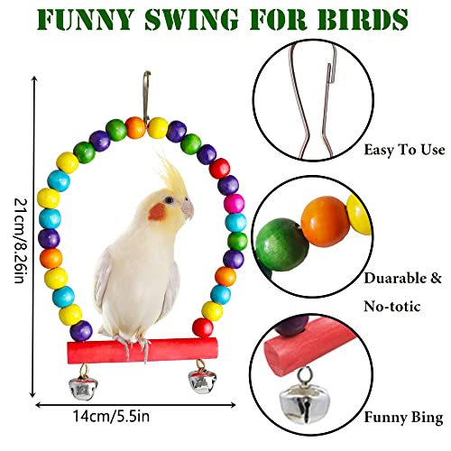 Bird Parakeet Cockatiel Toys, ESRISE Parrots Budgies Cage Accessories