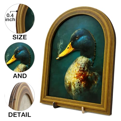 3D Funny Mallard Duck Decor Sign Vintage Farmhouse Wall Art for Home 8x10 | Wooden Duck Animal Decor Sign for Desk Table Kitchen Bar Wall Shelf, Housewarming Gifts - color: color-D