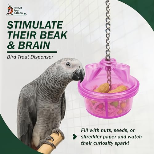 Sweet Feet and Beak Foraging Feeder™ Bird Cage Toy Box | For Large Birds, Safe & Non-Toxic, Tough Construction, Easy to Install, Foraging Treasures & Treats