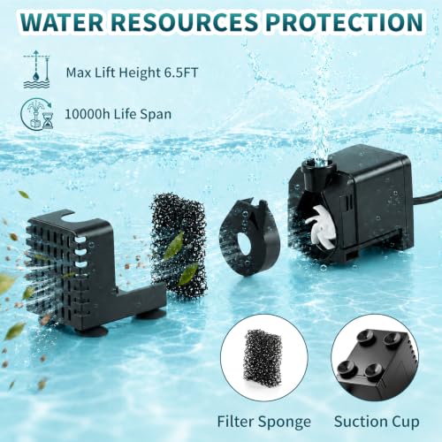 25W Solar Fountain Pump with 16.4FT Extra-Long Cable for Garden | Upgraded Solar Powered Water Fountain with High‑Efficiency Solar Panel & 3 Adjustable Nozzles for Bird Bath, Pond, Outdoor - color: 25w Solar Fountain