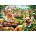 500 Piece Puzzles for Adults, BBQ Dog Party Jigsaw Puzzles 500 Pieces | Summer Picnic Garden Food Puzzle 500 Piece for Teens Seniors, Puppy Animal Pet Lover Jigsaw Puzzle, Family Game Puzzle Gift - color: Dog Party