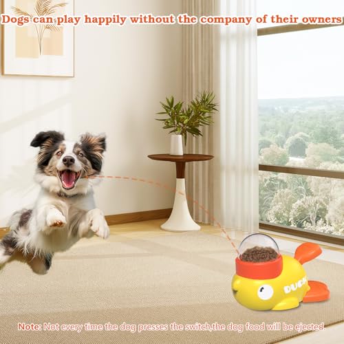 Dog Interactive Treat Dispenser Toy, Food Puzzle Slow Feeder (Yellow) - color: Yellow