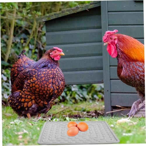 Toyvian 2pcs Chicken Nesting Pads Soft Reusable Laying Mats Washable Chicken Bedding Liners for Coop and Nest Box Grey for Clean Eggs