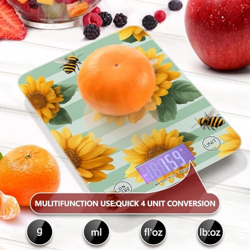 Food Scale Kitchen Scale Food Scales Digital Weight Grams and Ounces Small Electronic Food Scale for Baking Cooking Bee - color: Bee