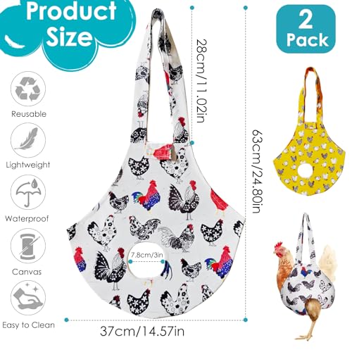 2 Pack Chicken Holder Bag, Chicken Sling Carrier with Handle | Portable Sling Carry Bag Catching Hand Bag for Hen Rooster Poultry Chicken Transport Traveling Driving Farm Use