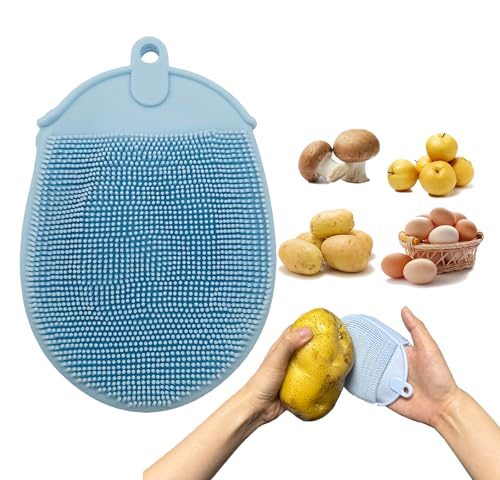 Vegetable Brush Vegetable Scrubber for Food - Vegetable Cleaner Potato Scrubber Brush Veggie Brush Vegetable Scrubber Potato Brush Veggie Scrubber - color: Blue