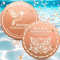 Bird Bath Purification Disc Pure Copper Outside Winter Solar Power Birdbath Humming Bee Water Fountain Window Feeder Stand Nectar Food Pole House Hanging Birdhouse Flowers Butterfly Accessories - color: Copper 1PCS Bird&1PCS Butterfly