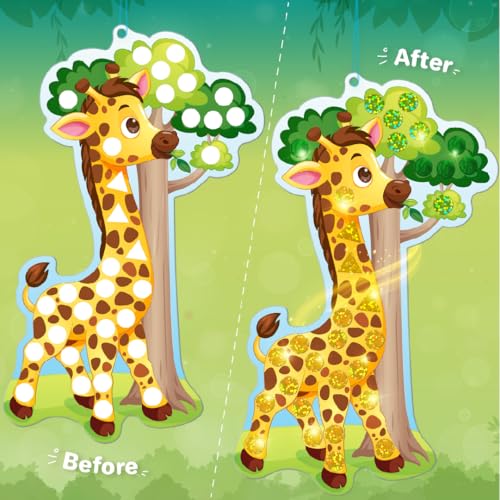 Imagimake Mirror Mosaic - Animals & Birds, 10 Templates, 950+ Stickers | Mess-Free Craft Activity, Screen-Free Creative Art Kit for Kids, Birthday Gift for Boys & Girls Ages 3,4,5,6,7 Years Old - style: 8. Animals & Birds