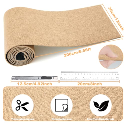 Rabbit Scratcher Mat - DIY Trimmable Self-Adhesive Bunny Scratch Pad Roll, 12 Inch x 3.28 ft Small Animal Scratching Rug for Cage, Biting, Sleeping & Nesting,Safe Scratch Mat for Rabbits & Small Pets