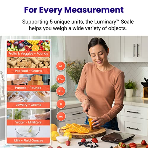 Etekcity 22lb Food Nutrition Scale, Smart Calorie Calculator, Waterproof - color: Stainless Steel with Black Accents