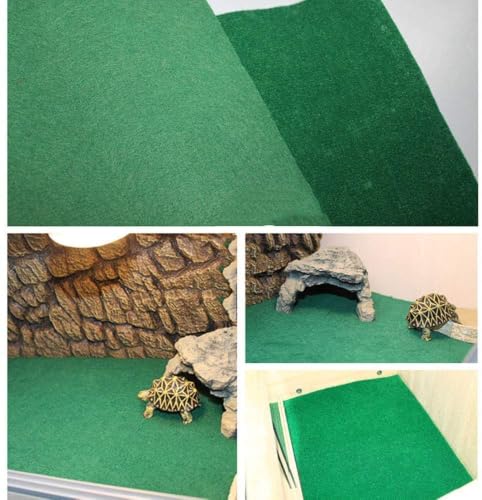 Hamiledyi Reptile Carpet 39 x 20 Inch Terrarium Bedding Substrate Liner Reptile Mat Tank Accessories for Bearded Dragon Lizard Tortoise Leopard Gecko Snake