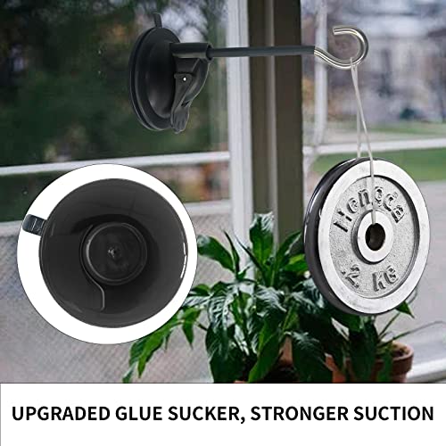 4 Pack Window Suction Cup Bird Feeder Hanger for Bird Feeders and Wind Chimes and Plant, Bird Feeder Hook with Strong Suction Cup, Using the Glue Drop Process- no Feeder and Wind Chimes and Plant