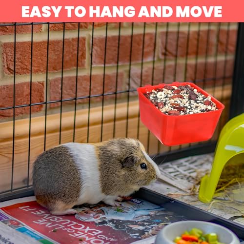 40 Pcs Cage Cups Chicken Feeder Cups, 16 oz Birds Feeders, Hanging Bunny Food Water Bowl for Pet Parrot Parakeet Gamefowl Poultry