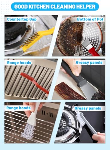 20Pcs Crevice Cleaning Brush Set, Hard Bristle Scrub Brushes for Gaps | Deep Cleaning Window Groove, Cleaning Brush for Sliding Door, Sill, Tile Lines, Shutter, Corner, Sink, Teapot, Bottle - color: White