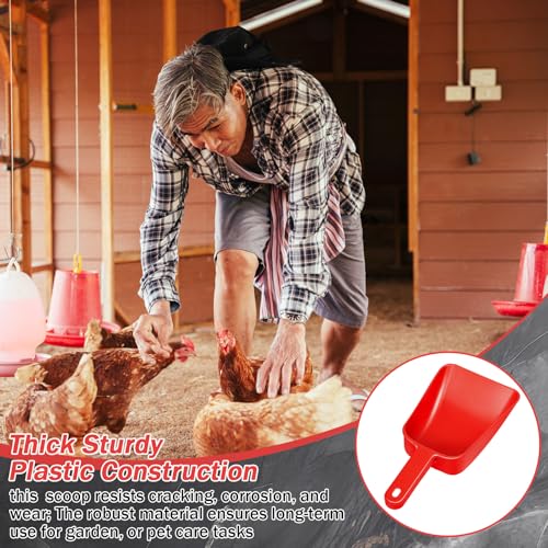 Relaxweex 4 Pack 32 oz Plastic Ice Scoop, Heavy Duty Utility Plastic Hand Scoop for Ice Machine, Flour, Coffee Beans, Pet Dog Food, Large Kitchen Shovel Tool for Restaurant, Bar, Pantry Storage