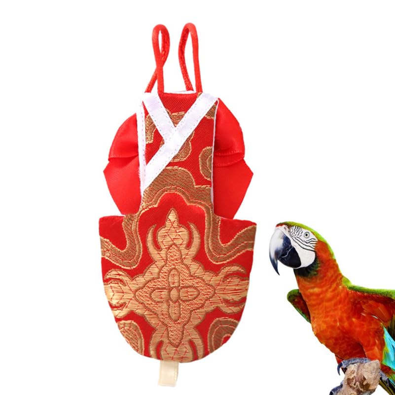 Parrot Diaper Bird Pant Pet Clothing with Bowknot Lightweight Pet Bird Clothes for Cockatiel Parakeet Pigeon Easy to Put on and .69 X 2.75 in