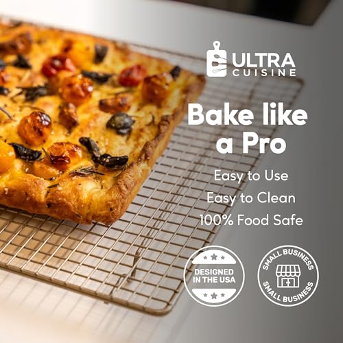 Durable Cooling Rack for Cooking and Baking - 11.5" x 16.5" | Professional Grade Premium 100% Stainless Steel, Baking Rack, Roasting, Grilling, Dishwasher Safe, Oven Safe, Wire Rack - size: 11.5" x 16.5" 1-Pack