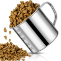Dog Food Scoop 1/2 Cup,304 Stainless Steel Dog Food Measuring Cup,1/2 Cup Pet Food Scoop for Dogs Cats - size: 0.5 cup