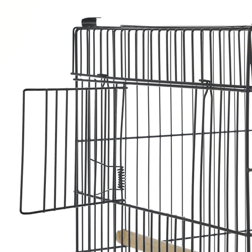 Sam's Pets Willow 24" Bird Cage, Black - Premium Iron, Spacious, Easy-to-Clean, 4-6 Birds, Ideal for Cockatiels, Parrots, Budgies - color: Black