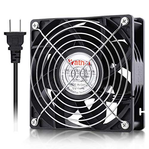 Wathai EC Industrial Case Fan 120mm x 38mm AC 110V 120V Cooling Fan | 110V - 240V Brushless Muffin Axial Fan Dual Ball Big Airflow 116 CFM 120x120x38mm for External Electronics Cooling - style: 120x38mm