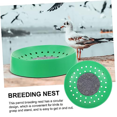 BESTonZON 4Pcs Bird Hatching Nest Bowl Durable Nesting Bowls for Pigeons Quails and Doves Convenient Breeding with Washable Breathable Design and Non Slip Mat