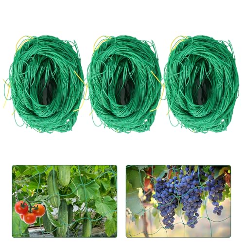 Kikhope Trellis Netting for Climbing Plants, 3 Pack 5.9x5.9 ft Trellis Net | Plants Trellis, Garden net for Cucumber Vine Tomato, Garden Trellis for Climbing Vine Plants - size: 5.9ft x 5.9ft (3 Packs)