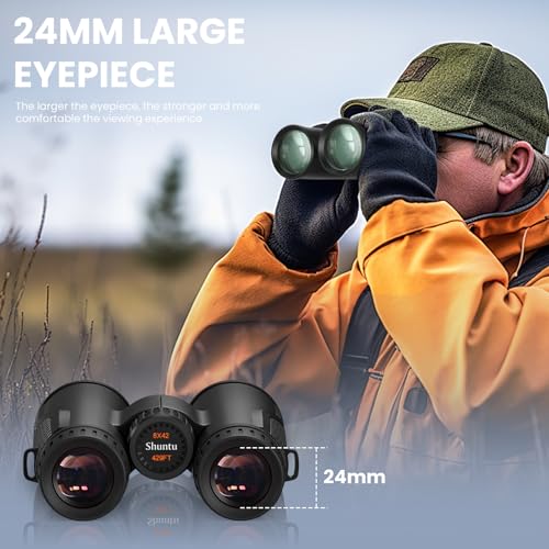 Premium ED HD Binoculars 10x42 for Adults, Waterproof & Fogproof with Magnesium Alloy Body, BAK4 Prism - High Power Binoculars for Bird Watching, Hunting, Travel & Outdoor Sports, Compact - size: ED10X42