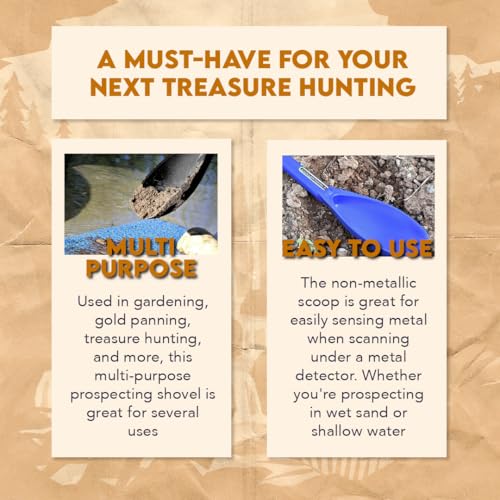 SE Black Prospector's Scoop - 12.5" Heavy-Duty Plastic Tool for Metal Detecting, Gold Panning, Treasure Hunting, and Gardening - color: Black