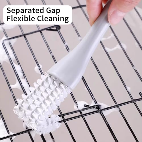 Bird Cage Cleaner with Long Handle & Shovel – Hard Bristles Easy Bird Droppings Removal Brush for Parrot & Pet Cages & Bird Perch – Durable Bird Cage Cleaning Tool & Accessory (1)