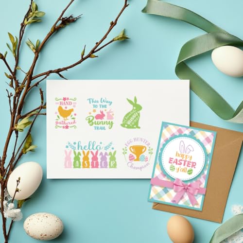 CHGCRAFT 4 Pcs Easter Theme Pattern Clear Stamps Easter Bunny and Chicken Silicone Stamp Seal for DIY Scrapbooking and Card Making Paper Craft Decor 6.3 × 4.3 Inch - style: Easter Theme