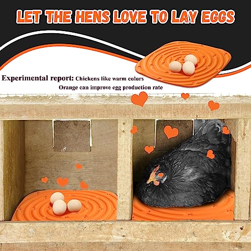 6PCS Washable Nesting Pads Chicken Nesting Boxes Chicken Bedding for Chicken Coop,Reusable & Improves Eggs Production (6 Pack) - color: red